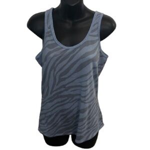 Live Love Lounge Karen Neuburger blue camouflage shirt NWOT size M